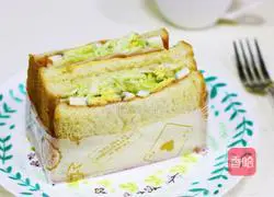 Illustration of how to make marshmallow sandwich 11