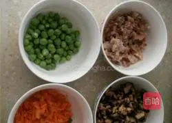 Illustration of how to make egg fried rice 1