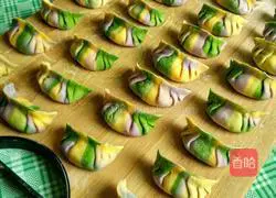 Illustration of how to make rainbow dumplings 14