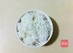 Illustration of how to make fried rice with cabbage and minced meat 2