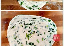 Illustration of how to make scallion pancake 9