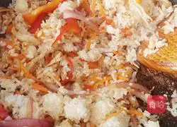 Lotus Leaf Fried Rice Recipe Illustration 8