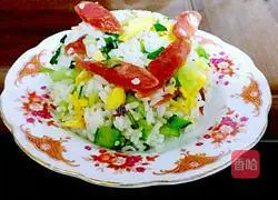 Illustration of how to make Auspicious Three Treasures Fried Rice 12