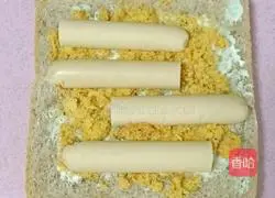 Illustration of how to make seaweed and meat floss egg sandwich 5