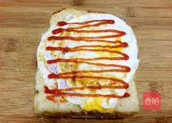 Illustration of how to make ham and omelette sandwiches 10