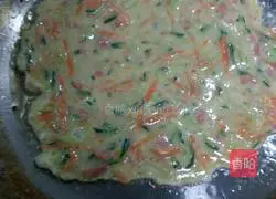 Mixed vegetables Illustration of how to make ham and egg pancakes 7