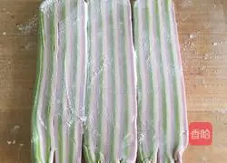 Illustration of how to make striped lace dumplings 12