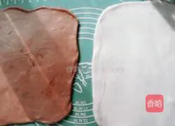 Cocoa powder Illustration of how to make two-color steamed buns 5