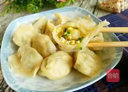 Illustration of how to make cucumber, egg and shrimp dumplings 14