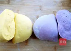 Illustration of how to make pumpkin and purple sweet potato lollipop steamed buns 11