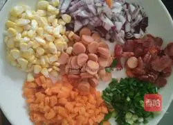 Colorful Fried Rice Recipe Illustration 2