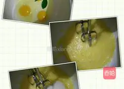 Illustration of how to make sandwich meat floss cake 4