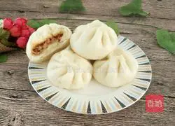 Illustration of how to make three-color radish buns 16