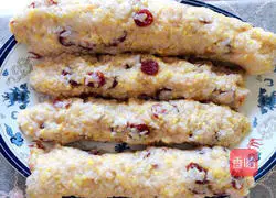 Glutinous rice flavor Illustration of how to make sausage and bean dregs steamed bun rolls 10