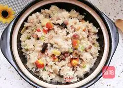 Mushroom and potato braised rice (Illustration of the casserole version 12