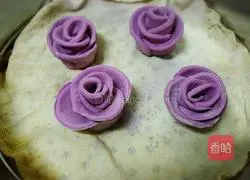 Illustration of how to make purple sweet potato and rose steamed buns 16