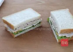 Illustration of how to make tuna cheese sandwich 8