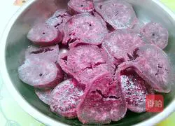 Steam Purple potato cake recipe 4