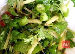 Illustration of how to make sesame leaf noodles 10