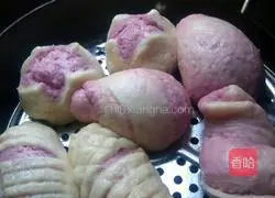 Illustration of how to make purple sweet potato buns 6