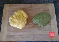 Illustration of how to make pumpkin matcha steamed buns 3