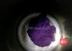 Illustration of how to make purple potato milk pancakes 3