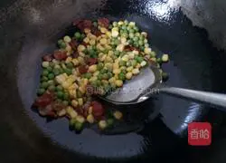 Three Color Fried Rice Recipe Illustration 5