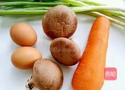 Illustration of how to make carrot and egg dumplings 1