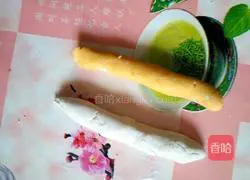 Illustration of making homemade two-color glutinous rice balls 7