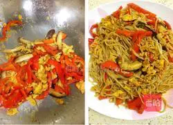 Illustration of how to make braised pork and fried noodles 3