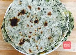 Spinach and shrimp pancake Practice illustration 7