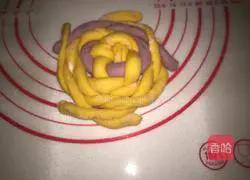 Illustration of how to make colorful hydrangea steamed buns 8