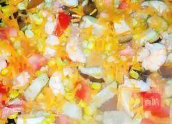 Illustration of how to make fried rice with mushrooms and shrimps 4