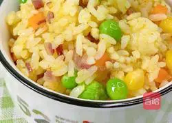 Illustration of how to make golden foie gras fried rice 1