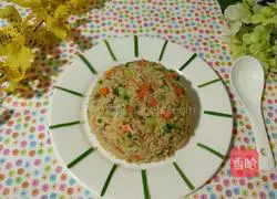 Illustration of Cabbage and Minced Pork Fried Rice 19