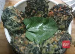 Illustration of how to make potherb mustard cake 8