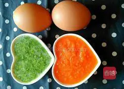 Broccoli and carrots Illustration of how to make egg pancakes 2