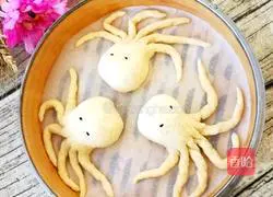 Illustration of how to make milky and cute octopus steamed buns 13