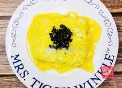 Illustration of how to make smooth egg beef sandwich 8