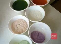 Illustration of how to make colorful glutinous rice balls 2