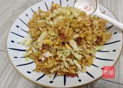 Illustration of how to make cabbage fried rice 9