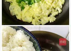 Illustration of ham sausage and egg fried rice 4