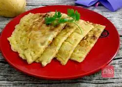 Illustration of how to make egg pancakes with shredded carrots 12 