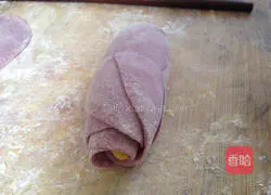 Illustration 6 of how to make Purple Sweet Potato, Pumpkin and Rose Steamed Buns 