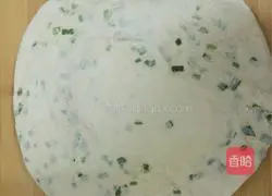 Illustration of how to make scallion pancakes 7