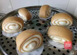 Illustration of how to make two-color steamed buns 16