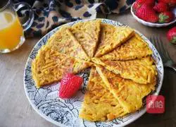 Illustration of how to make sweet potato and egg breakfast cake 6