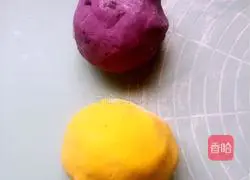 Illustration of how to make pumpkin and purple sweet potato glutinous rice cakes 2