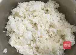 Illustration of how to make kale fried rice 1