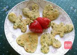 Illustration of how to make cartoon sophora egg pancake 10
